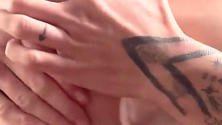 Petite MILF Milks Huge Titties Into Cup