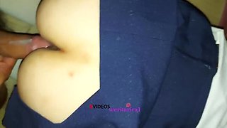 Stepdad Fucks Petite Latina Babysitter - Real Homemade Creampie & Doggystyle