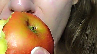 Asmr Eating Apple Naked