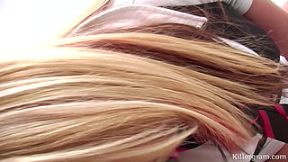 Blonde Teen Lee Logan Sucks of a 9 Inch BBC