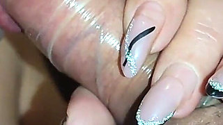 Blowjob in a Condom and Licking the Balls