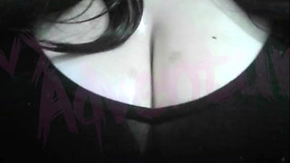 hotwife otaku nerdy Watching Hentai while playing with her Big Tits #4