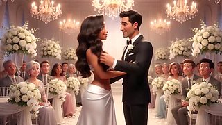 Cuckold Husband Watches Wedding Guests Touch Bride on All Fours – AI Hentai 3D Cartoon