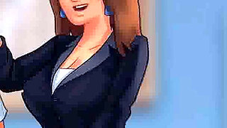 Summertime saga: college guy is having sex with his French professor in her office ep 120