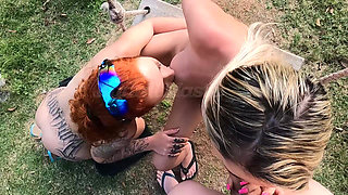 I Made the Two Friends Suck Me After Sucking Each Other in Public