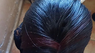 Black Slut Doggystyle and Blowjob White Man in Black Sexy Dress