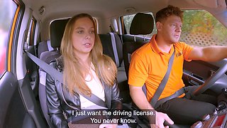Fake Driving School Blonde MILF outdoor sex with teacher