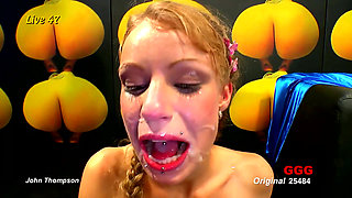 Five Horny Cheerleader Sluts Fist and Squirt in Lesbian Orgy!