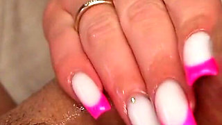 4K Heeljob & Footjob Delight From a Sultry Blonde with Perfect White Long Toenails