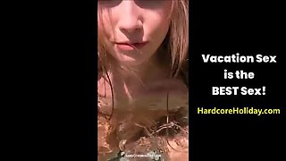 Hardcore Holiday Sex Compilation with Rebecca Volpetti - Beach Blowjob & Doggy Style Fucking