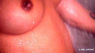 Alluring blonde brunette explore passionate lesbian scissoring with intense unexpected desire