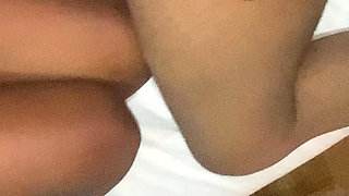 Amateur Ebony teen getting fucked  with oily cock  rubbing Pussy played with after sex