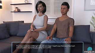 Sticky cum on her juicy booty in midnight paradise