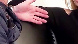 Hot blonde milf Amber Jane gets a visit from her step brother with a big cock