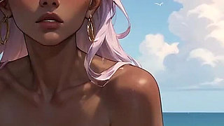 Ocean Breeze Coffee Crush: Pink Hair Solo Sensation