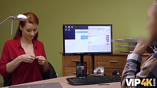 VIP4K. Isabella gives her shaved vagina to fuck to get a big loan: Blowjob, Doggy  Doggystyle Porn