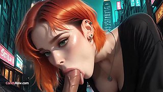 Cyberpunk Sandy-haired Gargling Spear