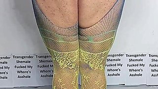 An Arab trans : having my facehole pulverized and my insatiable arse drilled by a fake penis, catapulting it—along with the testicles—totally into my rear.