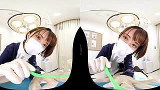 Japanese nurse shares vr short hair pov sensual thrills