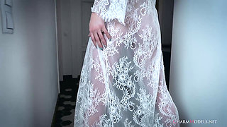 Josie Like White Angel with Naked Breasts