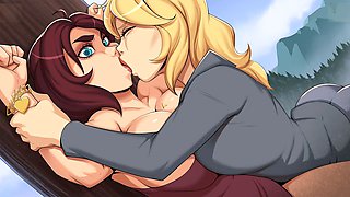 Video game porn, girly-girl, public