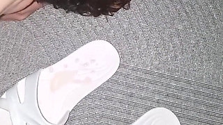 My Cuckold Slave Cum on My Slipper