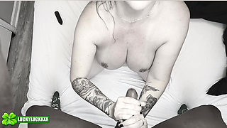 Lucky Gurl Jasmine Flowers - Hot Latina MILF Gives a Sneaky Sloppy Handjob