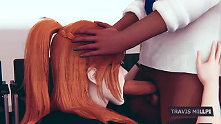 Office Seduction with Busty Redhead Secretary After Hours Punishment