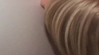 Chubby Blondie Cutie Bitch Sucks on Dicks Gloryhole Babe!