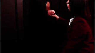 Schoolgirl Sucks Cock At The