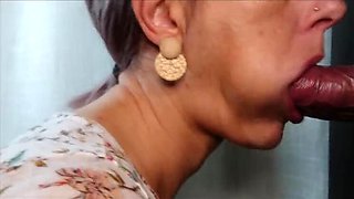 Arrow & Petra Close Up Glory Hole Blowjob - Big Cock Cum Swallow Deep Throat