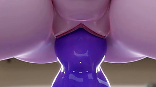 Curvy Mei Huge Boobs Purple Toy Anal Gape Stretch & Sperm Belly Inflation - 3D Rule34 Animation