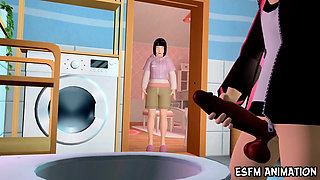 Boruto Caught on Bathroom. Naruto Hentai