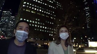 Sportive cfnm bitch giving blowjob