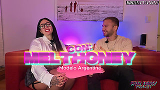 Melthoney Sucks Her Feet and Busts Her Big Ass After an Interview with Brian Evansx