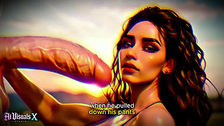 (4K) AI 3D Animated Porn - Latina Baddie Worships Big White Cock (Interracial ASMR) - AI Visuals X