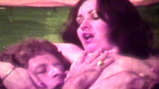 Vintage Dark-haired Goddess Classic in Retro Group Debauchery