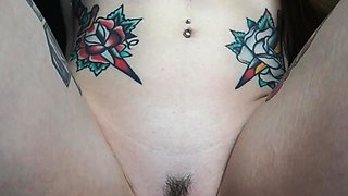 Small titted babe toys her pussy on webcam