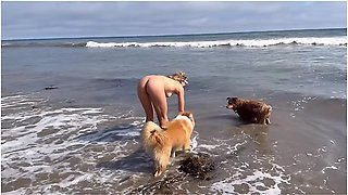 Nude Sunbathing At A Public Beach