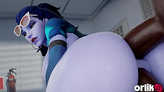Widowmaker Airport Adventure BBC Before Summer Vacation Overwatch Porn