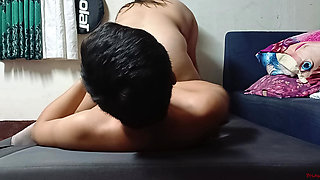 Pinay neighbor loves to massage and lick her pussy