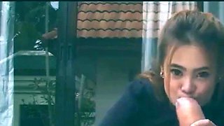 Asian GF Struggles with Huge Cock