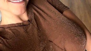 Awesome Teen With Big Boobs Dildo Masturbation