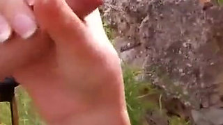 Redhead chick fucked hard in the ass