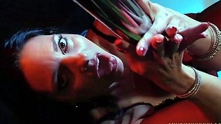 Horny Lesbian Strips On Club