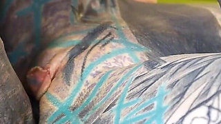 Threesome Anal Only Alternative Dreadlocks Girl Double Anal, Prolapse, Gape