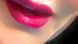 Smoking Hot Pink Seductive Lips & Slow Motion Vapor Bliss