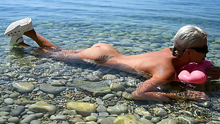 My Sexy Beauty Is Sunbathing on a Nudist Beach