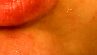 Stepsister Chews Gum and Blows Bubble Gum and Shows Her Big Tits While Playing with Her Gum and Big Tits