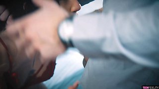 Tattooed Teen mali ubon faps cock of jizz